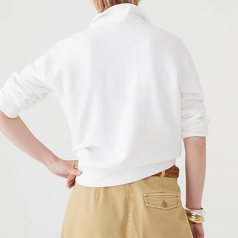 J. Crew Half Zip Graphic Apres Sun Sweatshirt - Picture 3 of 5